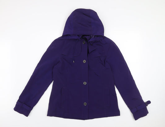 Womens UK Size S Lands' End Purple Rain Coat
