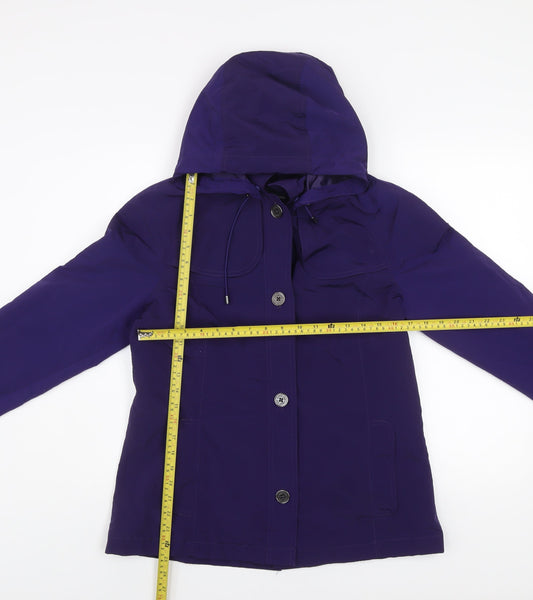 Womens UK Size S Lands' End Purple Rain Coat
