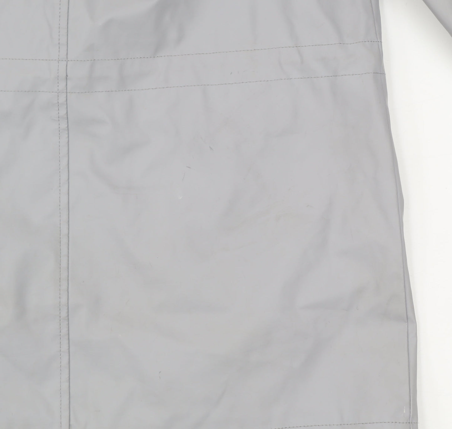 New Look Women’s Grey Hooded Waterproof Rain Coat Jacket Size 10