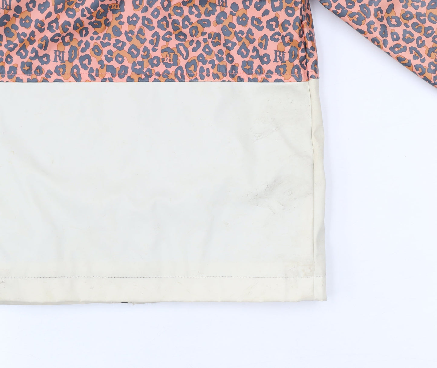 River Island Girls Pink Leopard Print Hooded Rain Coat 2-3 Years