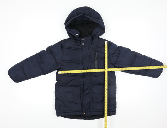 Girls UK Size 6 Years Matalan Blue Puffer Jacket