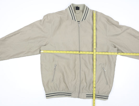 Mens UK Size M Pegasus Beige Bomber Jacket