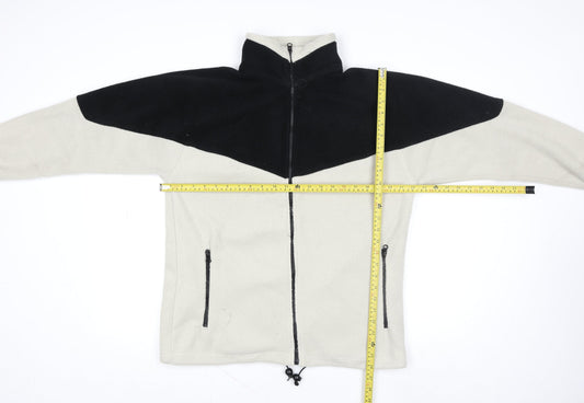 Womens UK Size L PARMOUR Sport Beige Full Zip Sweatshirt