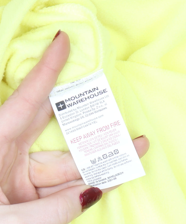 Mountain Warehouse Girls Yellow Fleece Half Zip Hoodie 11-12 Years