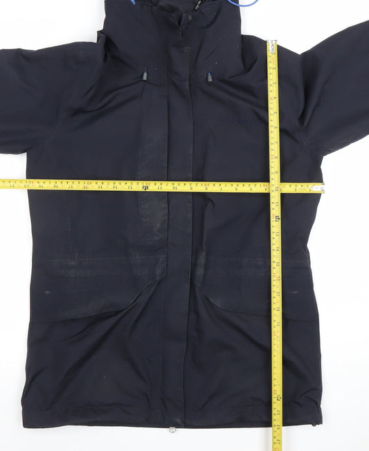 Rohan Womens Blue Cloudcover Waterproof Hooded Long Jacket Size S