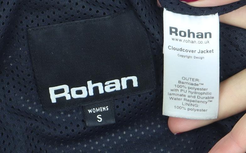 Rohan Womens Blue Cloudcover Waterproof Hooded Long Jacket Size S