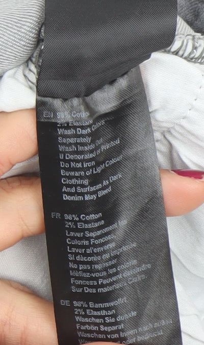 DNM Industry Men's Grey Slim Fit Straight Jeans 32S