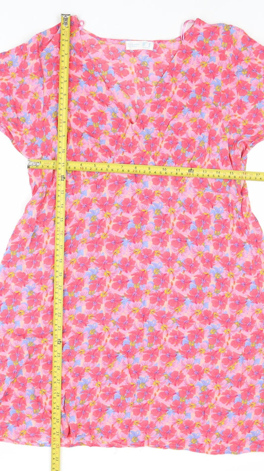 Primark Women’s Pink Floral Fit & Flare Knee Length Dress Size 14