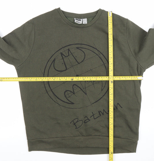 Womens UK Size 16 Batman Green Pullover Sweatshirt