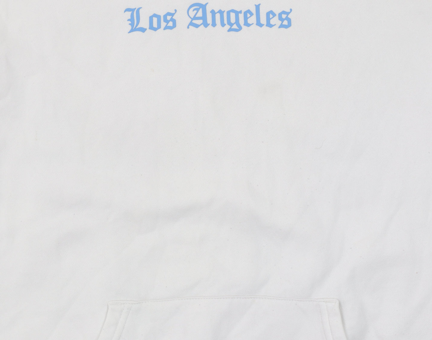 Primark Men's White Los Angeles Graphic Pullover Hoodie Size S