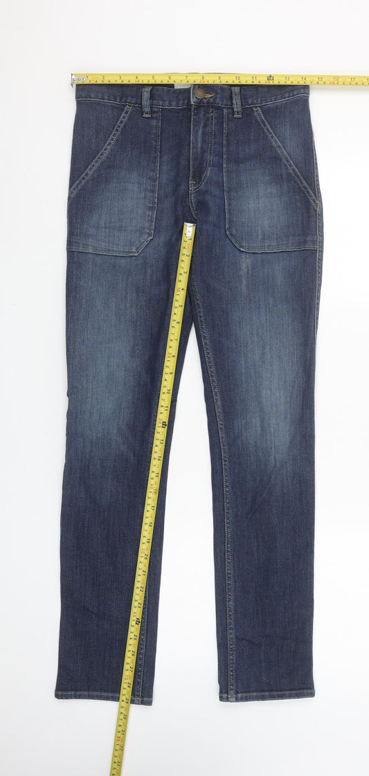 Womens UK Size XS ba&sh Regular Fit Straight Blue Jeans