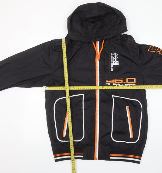 Mens UK Size XL DL Project 86 Black Windbreaker Coat