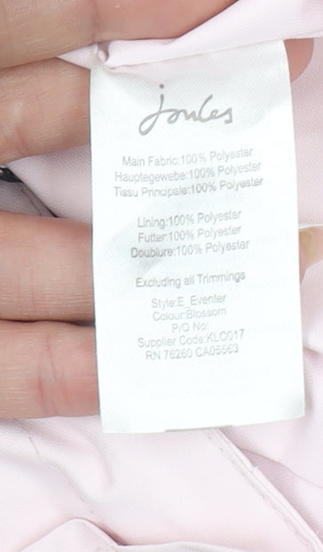 Joules Women Pink Hooded Waterproof Anorak Jacket Size 10