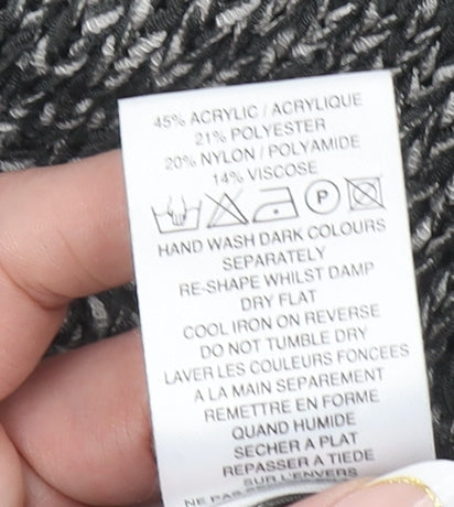 ALEX & Co. Womens Grey Chunky-Knit Scoop Neck Pullover Jumper Size 18