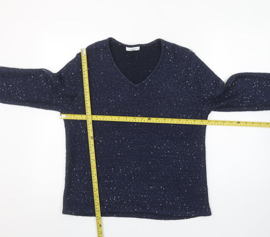 Womens UK Size 14 Marks and Spencer Blue Pullover Jumper
