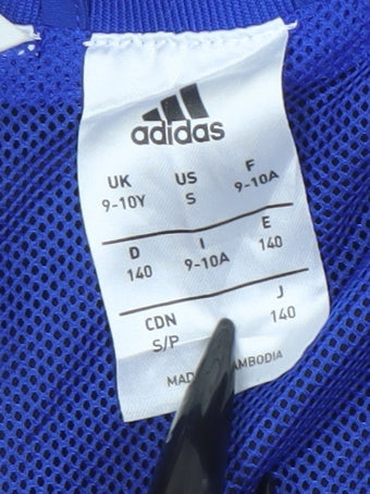 Boys UK Size 9-10 Years adidas Blue Track Jacket