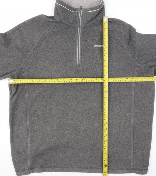 Craghoppers Women Grey Fleece 1/4 Zip Pullover Sweatshirt Size XL