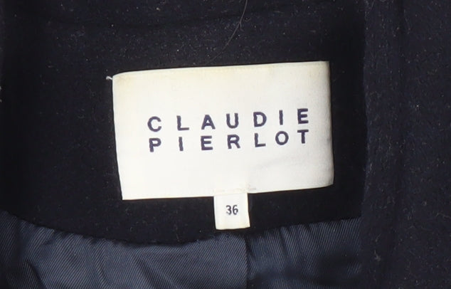Mens UK Size 36 CLAUDIE PIERLOT Black Pea Coat