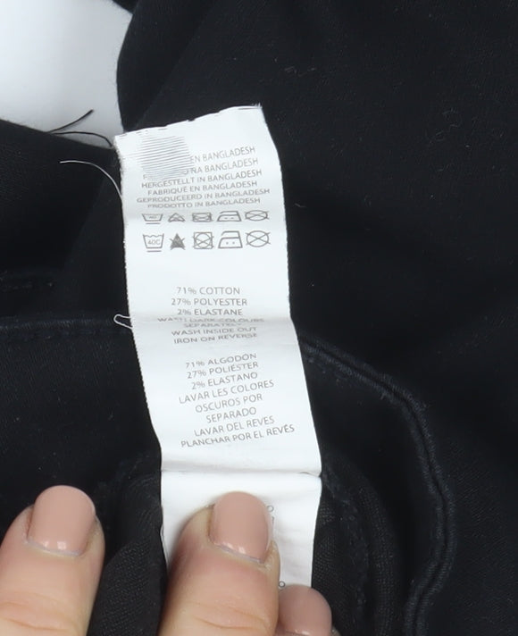 Denim Co. Women's Black Skinny Jeans Size 12 Slim Fit Mid Rise