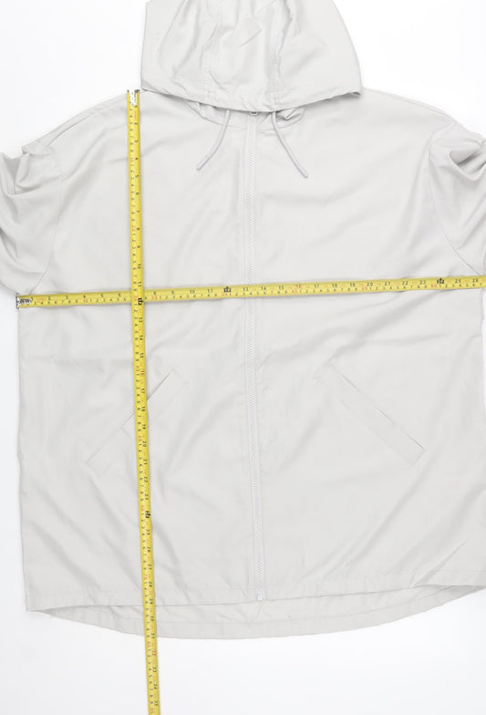 Primark Cares Women’s Grey Hooded Windbreaker Jacket Size L