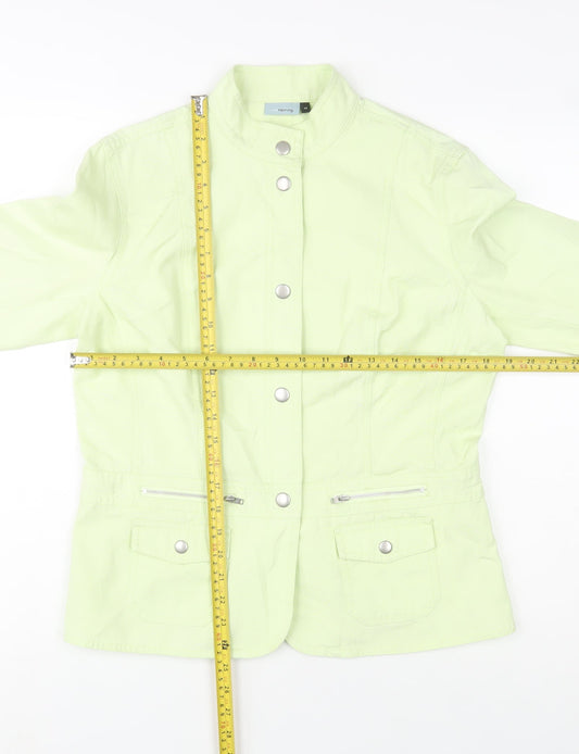 Red Herring Womens Green Cotton Jacket Size 14 Casual Style