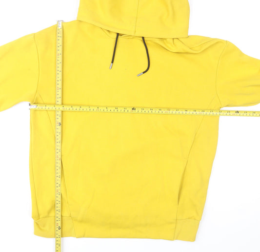 Mens UK Size M H&M Yellow Pullover Hoodie