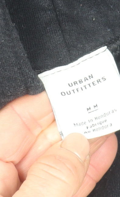 Urban Outfitters Men’s Black Pullover Hoodie M Graphic Print Fleece