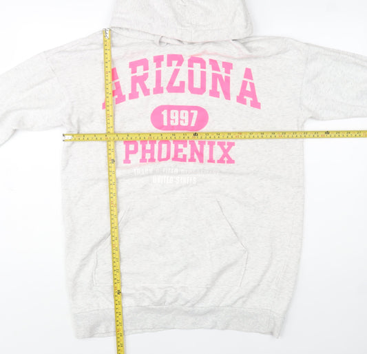 H&M Divided Women's Grey Hoodie S Arizona Phoenix Print Casual Pullover