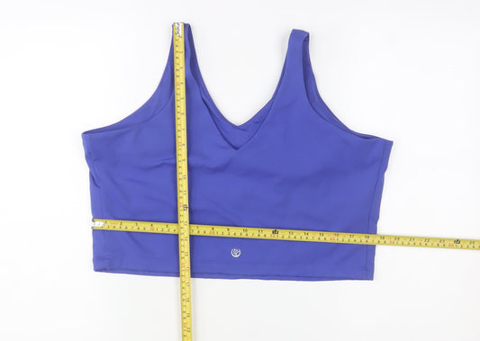 Dunnes Stores Women Blue V-Neck Athletic Tank Top XL