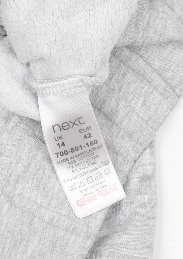 Womens UK Size 14 NEXT Grey Full Zip Hoodie