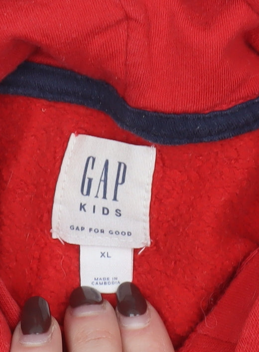 Boys UK Size 12-13 Years Gap Red Pullover Hoodie