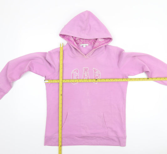GAP Women Pink Pullover Hoodie Small Cotton Blend Casual