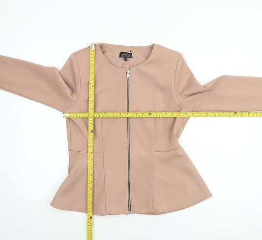 Womens UK Size 14 Topshop Beige Basic Jacket
