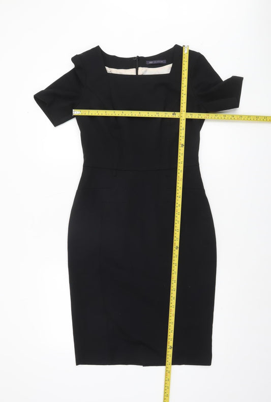 Marks and Spencer Women’s Black Sheath Dress Size 8 Short Sleeve Workwear