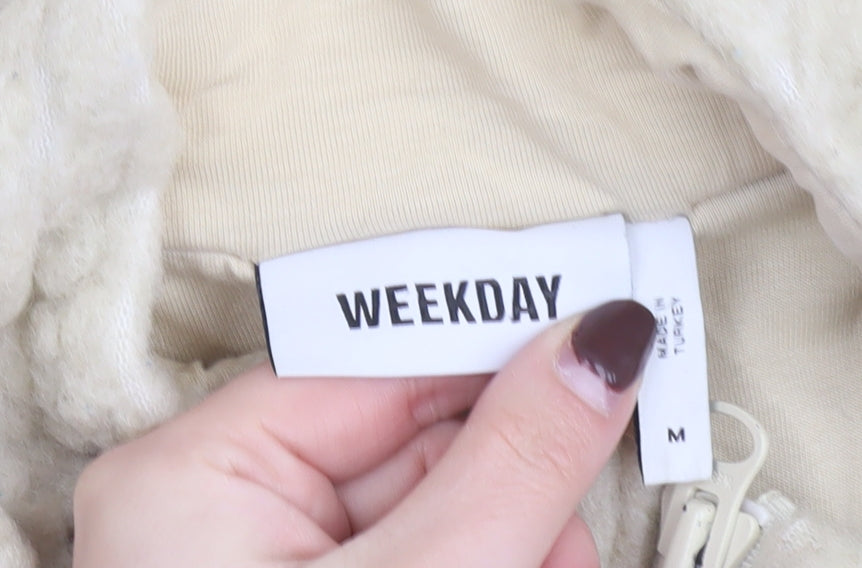 Womens UK Size M Weekday Beige Basic Jacket
