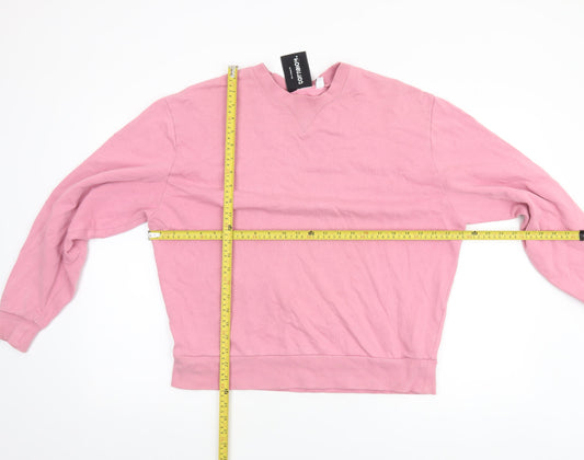 Womens UK Size S COLLUSION Pink Pullover Sweatshirt
