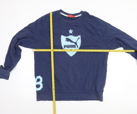 Mens UK Size XL PUMA Blue Pullover Sweatshirt
