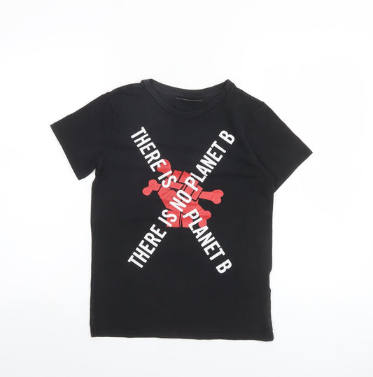 Boys UK Size 10 Years John Richmond Black Basic T-Shirt