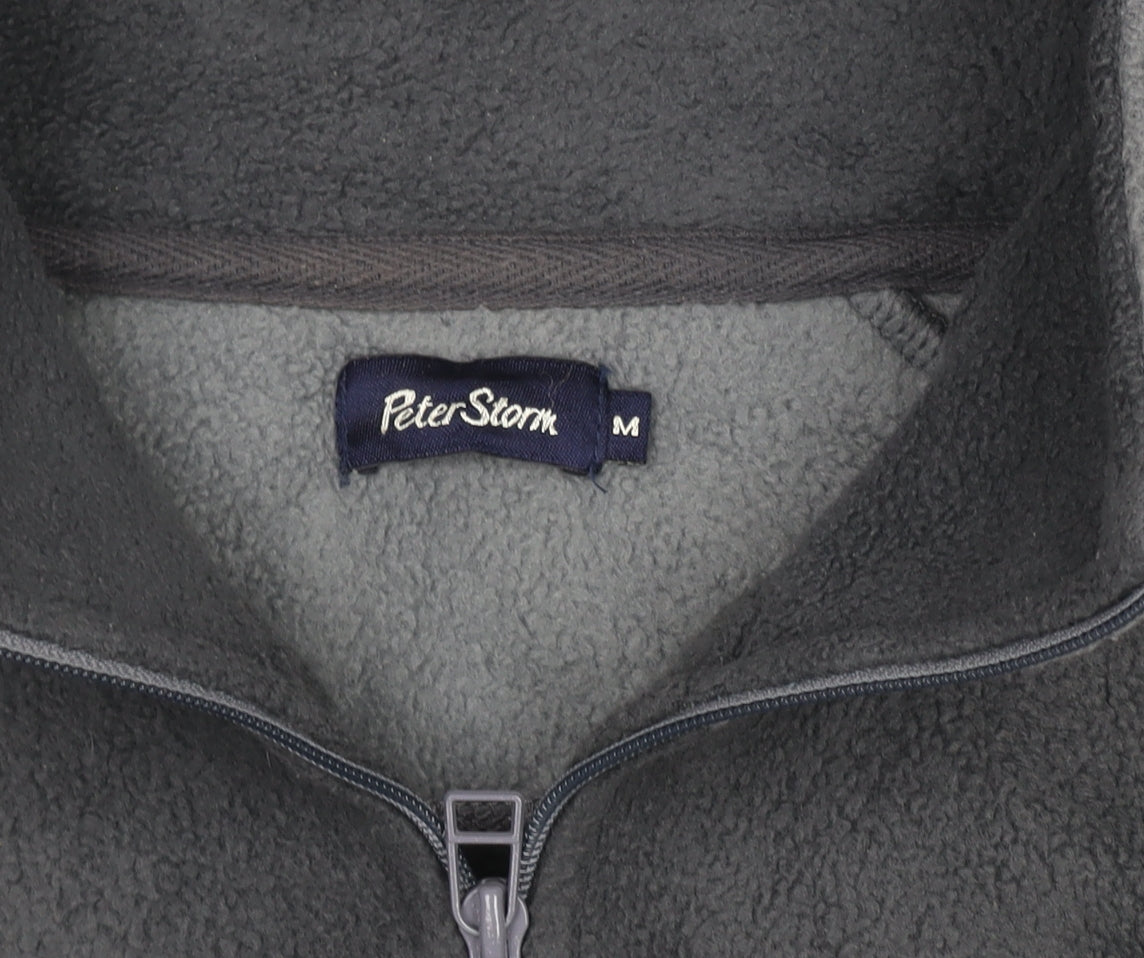 Peter Storm Men's Grey Fleece Half Zip Jacket Size M Regular Fit