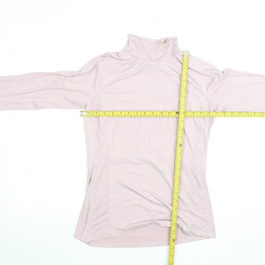RBX Womens Pink Long Sleeve Mock Neck Activewear Top Size S