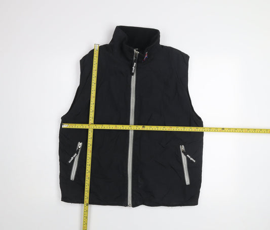 Avalanche Men's Black Nylon Ski Waistcoat Bodywarmer Size S