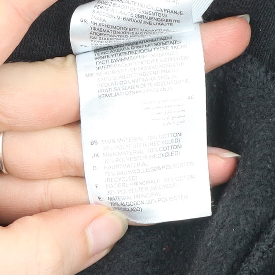 Adidas Men's Black Crew Neck Sweatshirt Size M Cotton Blend Casual