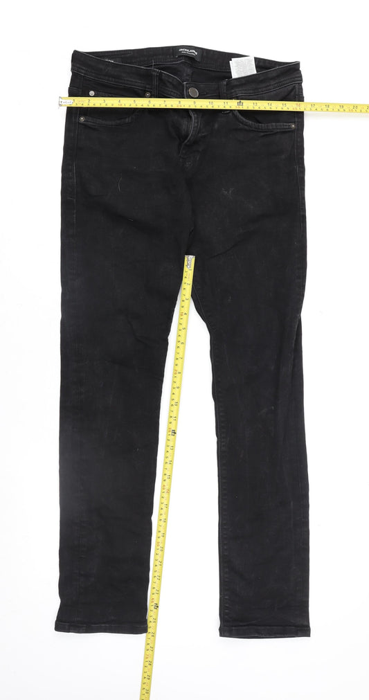 Jack & Jones Men's Black Slim Fit Denim Jeans 32x32