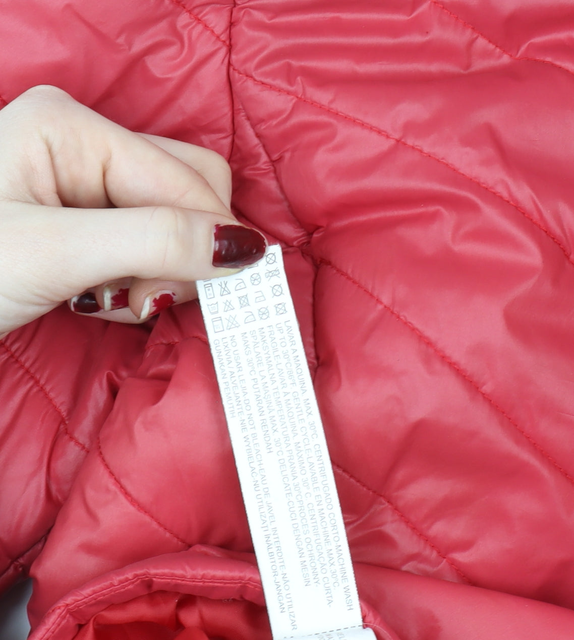Womens UK Size 8 Bershka Pink Puffer Jacket