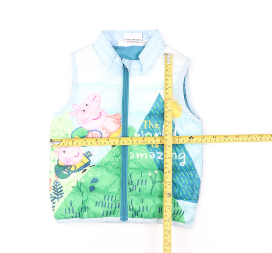 Peppa Pig Girls Multicoloured 2-3 Years Puffer Waistcoat Gilet