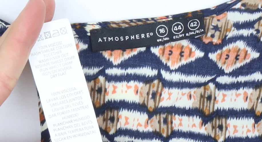 Atmosphere Women’s Multicoloured Geometric Shift Dress Size 16