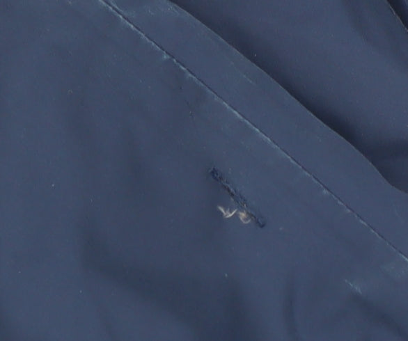 Additional view of Lands' End girls’ blue hooded parka coat 12-13 years lined winter jacket