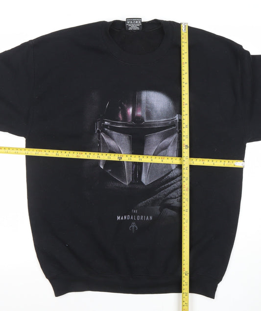 Absolute Cult Men's Black The Mandalorian Pullover Sweatshirt M
