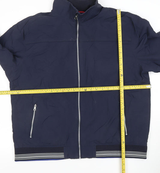 Mens UK Size 2XL Marks and Spencer Blue Bomber Jacket