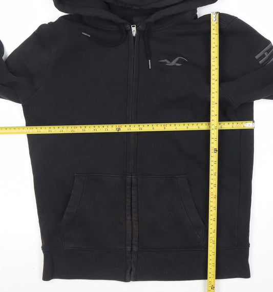 Mens UK Size S Hollister Black Full Zip Hoodie